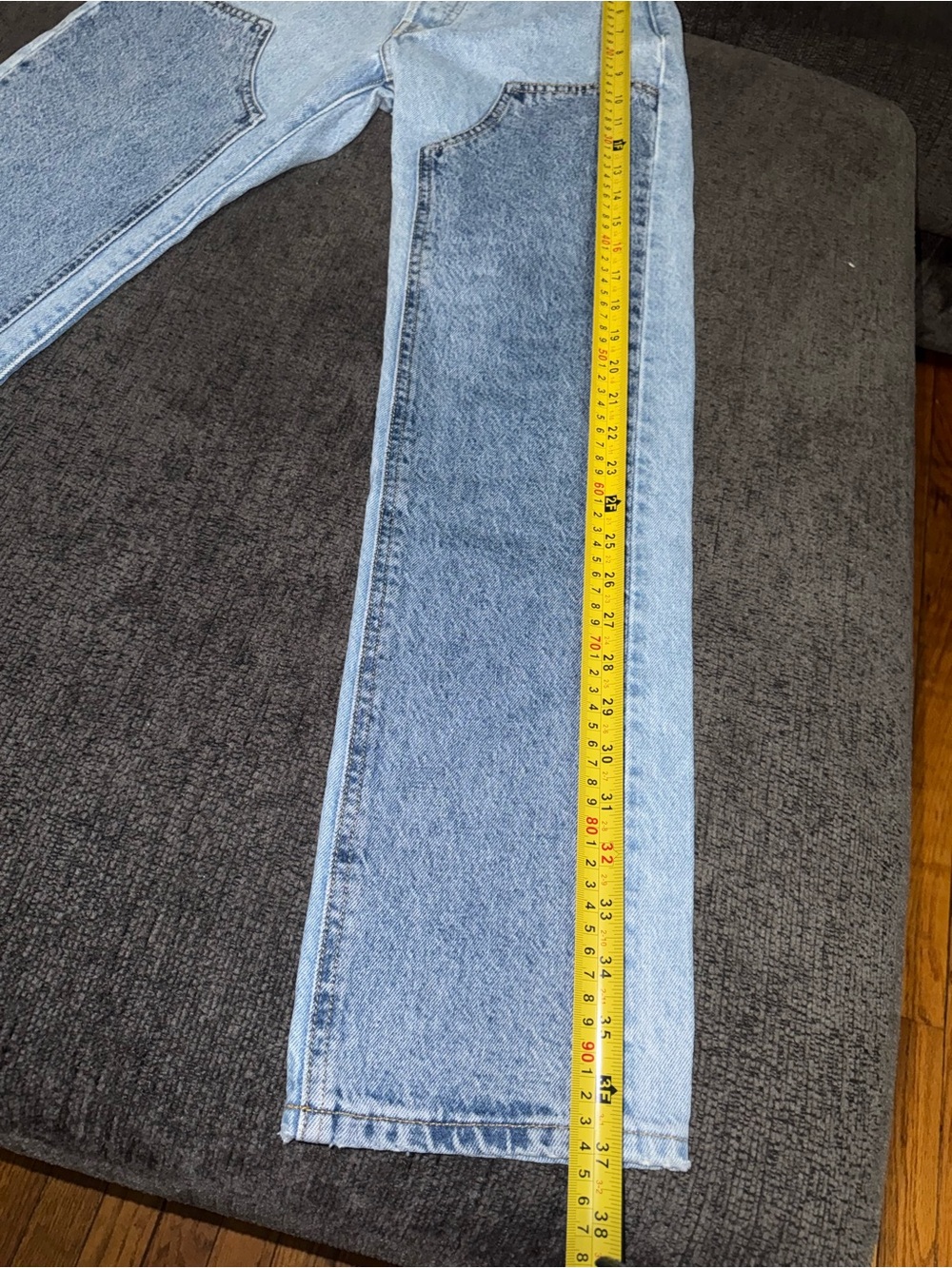 Levi’s Premium 501 ’90s Panel Jeans Light Wash Straight Leg W23 L30 - Picture 5 of 13
